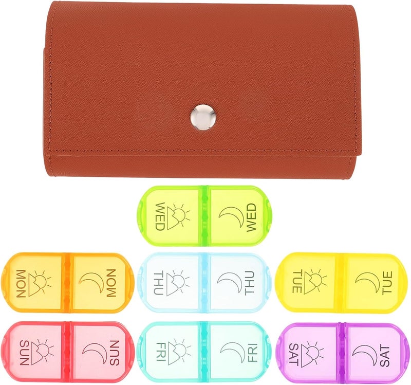 Weekly Pill Organizer Box Portable Mini Medicine Storage Case with Dustproof Compartments Detachable Plastic Holder for Travel and Daily Medication Management - Image 1