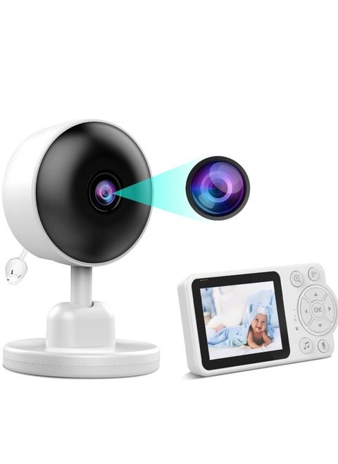 Wireless Audio and Video Baby Monitor Security Camera with 2.8" Display Night Vision