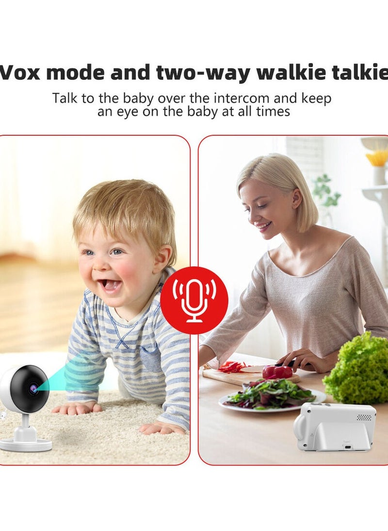 Wireless Audio and Video Baby Monitor Security Camera with 2.8" Display Night Vision