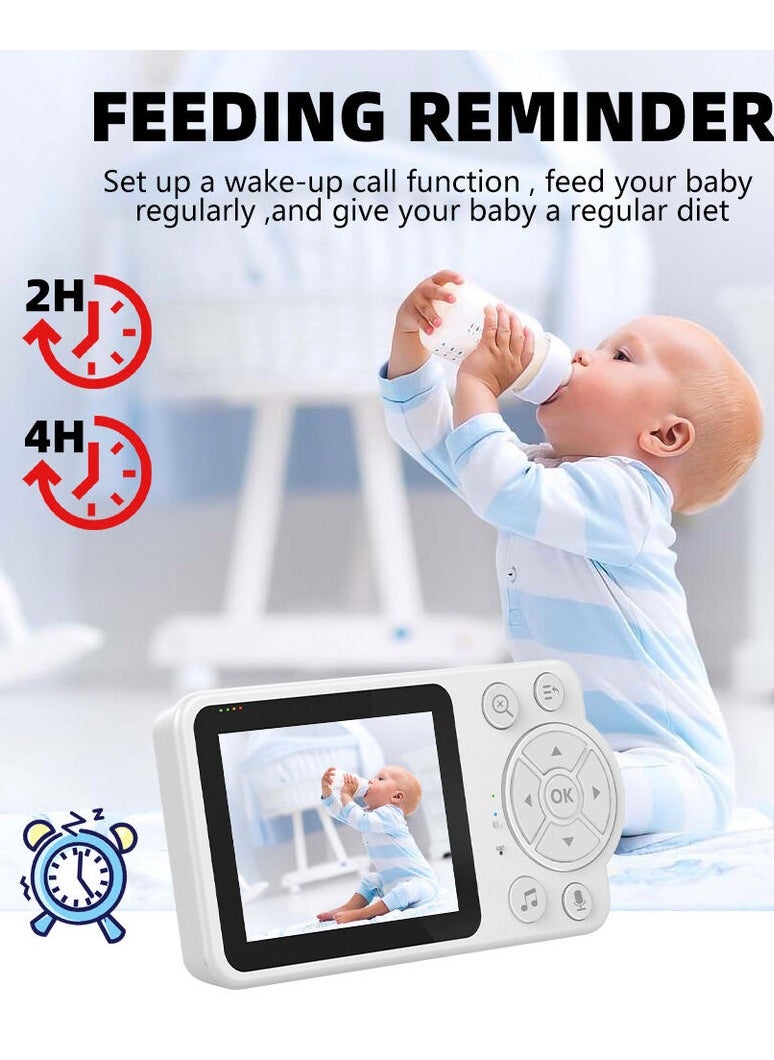 Wireless Audio and Video Baby Monitor Security Camera with 2.8" Display Night Vision
