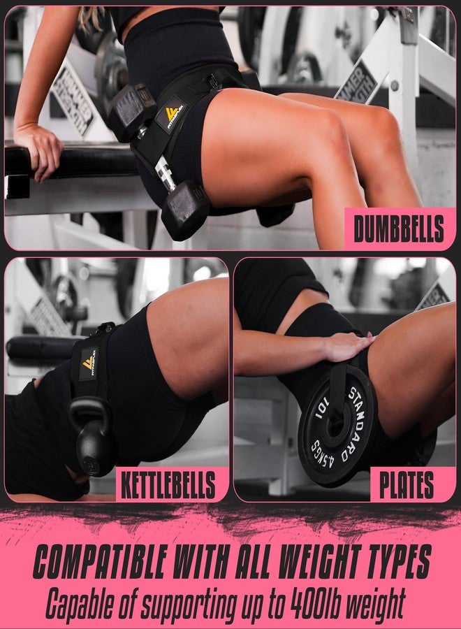 FITFABFLEX Exercise Hip Thrust Belt for Weights, Glute Workout Equipment, Adjustable Hip Thrust Belt for Dumbbells, Glute Trainer for Home Workouts with Extra Padding, Booty Builder - Image 3