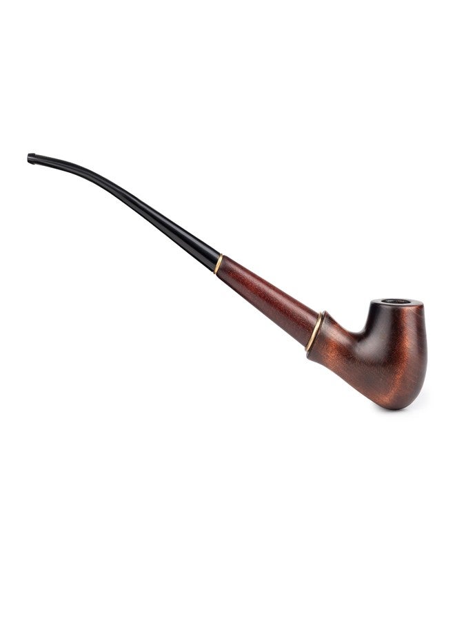Dr Watson Dr. Watson - Churchwarden Wooden Tobacco Pipe, Hand Carved, Fits 9mm filter, Comes with Pouch, Boxed (Lady Blues) - Image 3