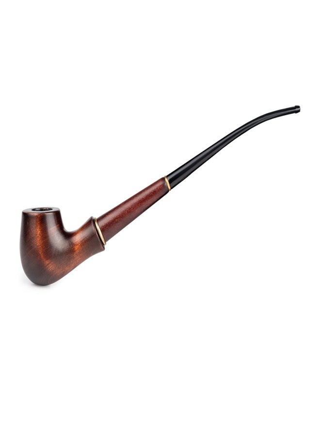 Dr Watson Dr. Watson - Churchwarden Wooden Tobacco Pipe, Hand Carved, Fits 9mm filter, Comes with Pouch, Boxed (Lady Blues) - Image 2