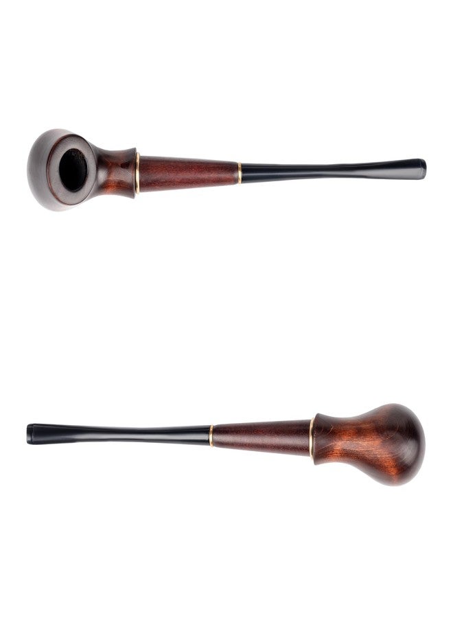 Dr Watson Dr. Watson - Churchwarden Wooden Tobacco Pipe, Hand Carved, Fits 9mm filter, Comes with Pouch, Boxed (Lady Blues) - Image 4