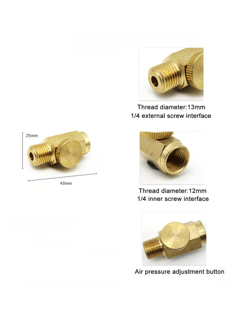 Brass Air Flow Regulator Valve, 1/4" NPT Male to Female, Perfect for Compressor Pressure Control  - Image 4