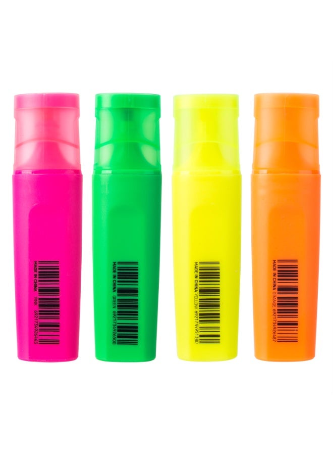 ديلي قلم تمييز Deli Delight S622 بطرف مشطوف متعدد الألوان، عبوة من 4 قطع - Image 3