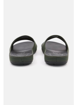FitFlop Men Slip On Lido Slide Sandal, Green/Black  - Image 2