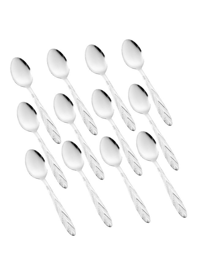 Hic 12-Piece Stainless Steel Dinner Spoon Set Silver - Image 1
