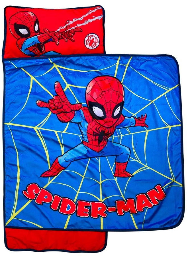 Jay Franco - Marvel Super Hero Adventures Spidey Action Nap Mat Builtin Pillow And Blanket Featuring Spiderman Super Soft Microfiber Kids'/Toddler/Children'S Bedding Ages 35 - Image 1