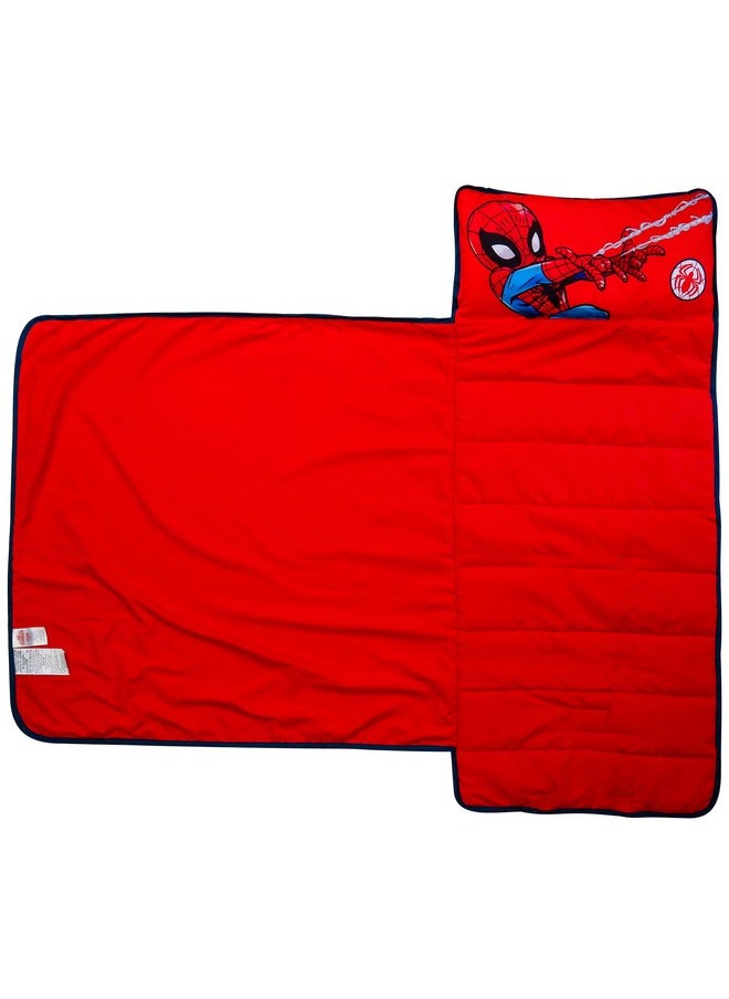 Jay Franco - Marvel Super Hero Adventures Spidey Action Nap Mat Builtin Pillow And Blanket Featuring Spiderman Super Soft Microfiber Kids'/Toddler/Children'S Bedding Ages 35 - Image 1