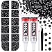 TINKRSTUFF 6100Pcs Resin Rhinestones for Crafting with 2Pcs 10ml B7000 Jewelry Glue, 1 Box Flatback Crystals Diamond (Black) for Bedazzling Crafts DIY Nail Art Non Hotfix Gems for Clothing Shoes Tumblers - Image 2