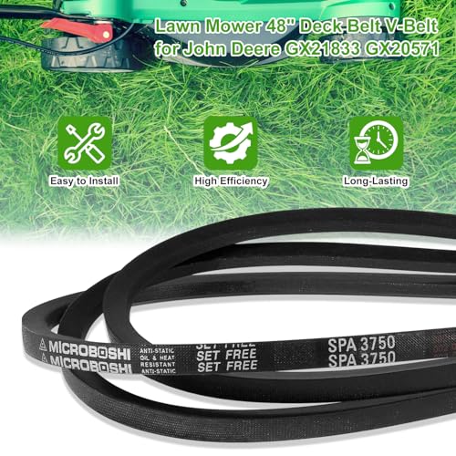 Bonbo Lawn Mower 48" Deck Belt V-Belt Fits for John Deere GX21833 GX20571 48 inch Covered Deck Belt D140 D150 D160 L120 L130 LA130 LA140 LA145 LA155 LA165 X140 etc - Image 5