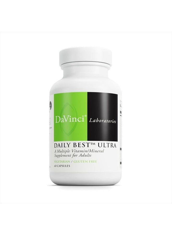 Davinci Labs Daily Best Ultra - Dietary Supplement to Support Cardiovascular Health, Eye Health and Bone Health - with B Vitamins, Minerals, Choline, CoQ10, Boron, Lycopene - 60 Vegetarian Caps  - Image 1