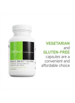 Davinci Labs Daily Best Ultra - Dietary Supplement to Support Cardiovascular Health, Eye Health and Bone Health - with B Vitamins, Minerals, Choline, CoQ10, Boron, Lycopene - 60 Vegetarian Caps  - Image 4