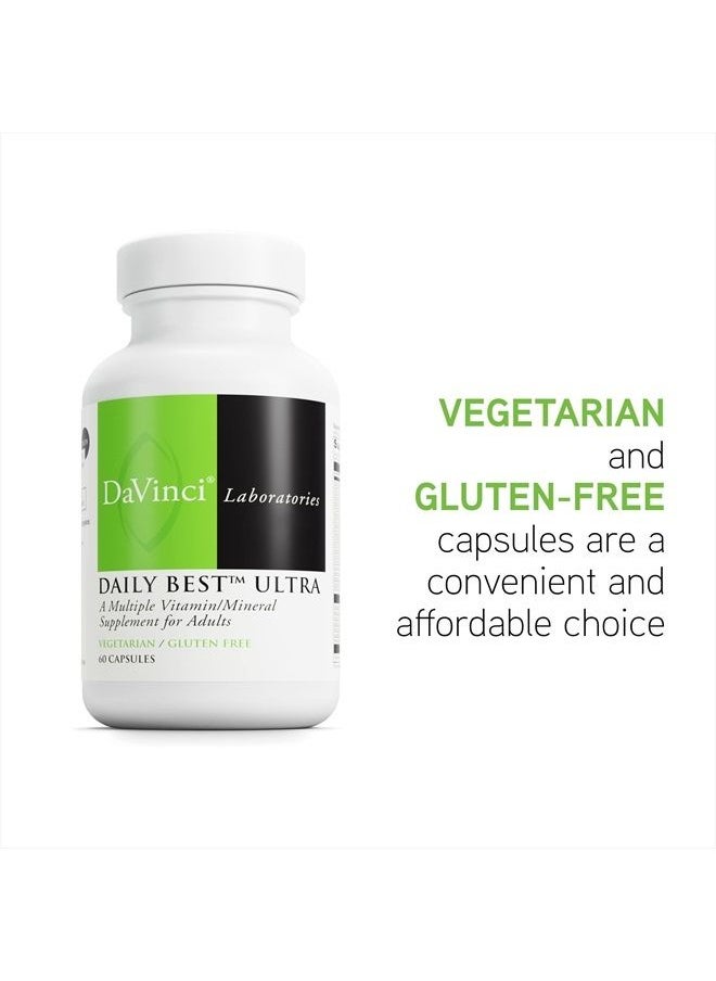 Davinci Labs Daily Best Ultra - Dietary Supplement to Support Cardiovascular Health, Eye Health and Bone Health - with B Vitamins, Minerals, Choline, CoQ10, Boron, Lycopene - 60 Vegetarian Caps  - Image 4