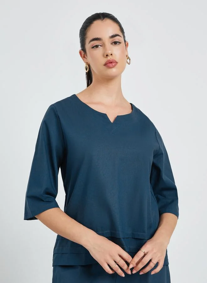 Amirah Women Fold Pleat Top and Wide Leg Modest Set