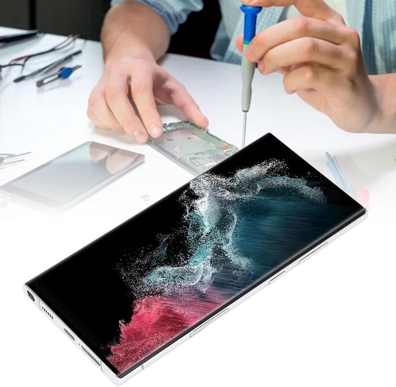 HEEPDD S22 5G SM S908B Replacement Screen with Frame Fingerprint, Frame Fingerprint, Glass Dynamic 6.8 Inch Touch Display Assembly for S22 Ultra Users (Gold) - Image 3