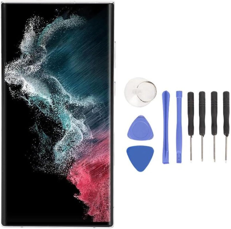 HEEPDD S22 5G SM S908B Replacement Screen with Frame Fingerprint, Frame Fingerprint, Glass Dynamic 6.8 Inch Touch Display Assembly for S22 Ultra Users (Gold) - Image 5