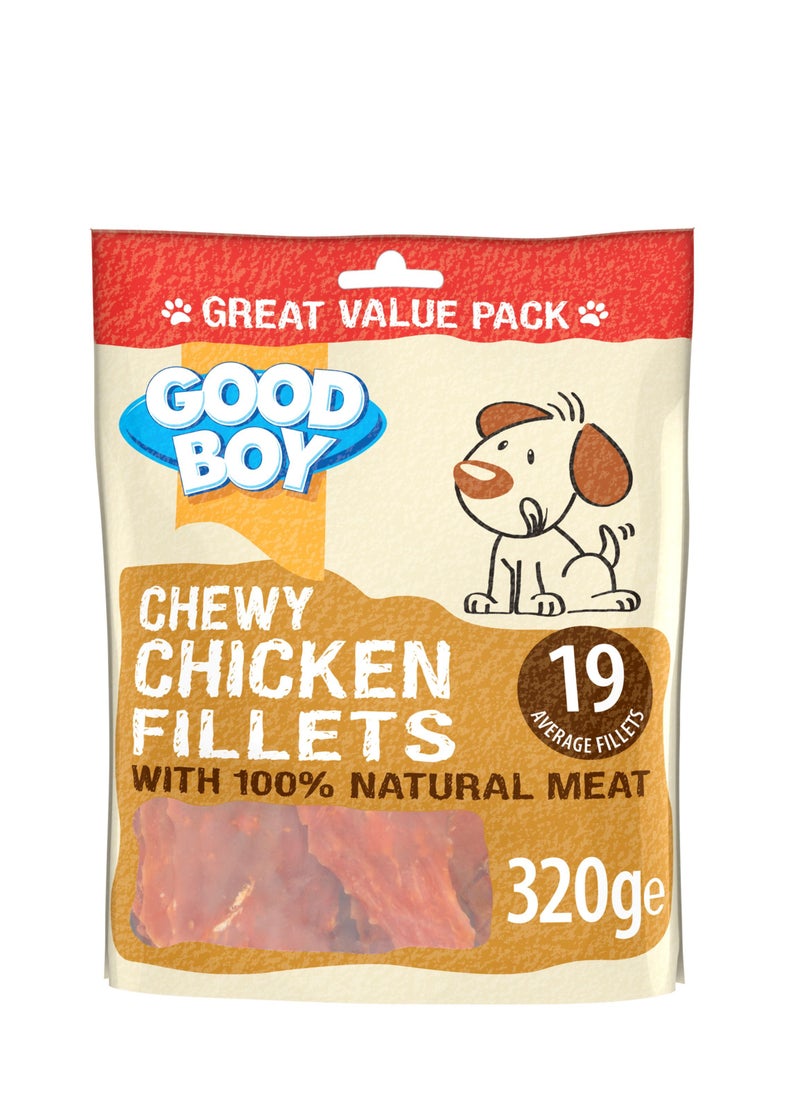 Armitage GOODBOY DOG TREATS CHEWY CHICKEN FILLETS 320G VALUE PACK  - Image 1