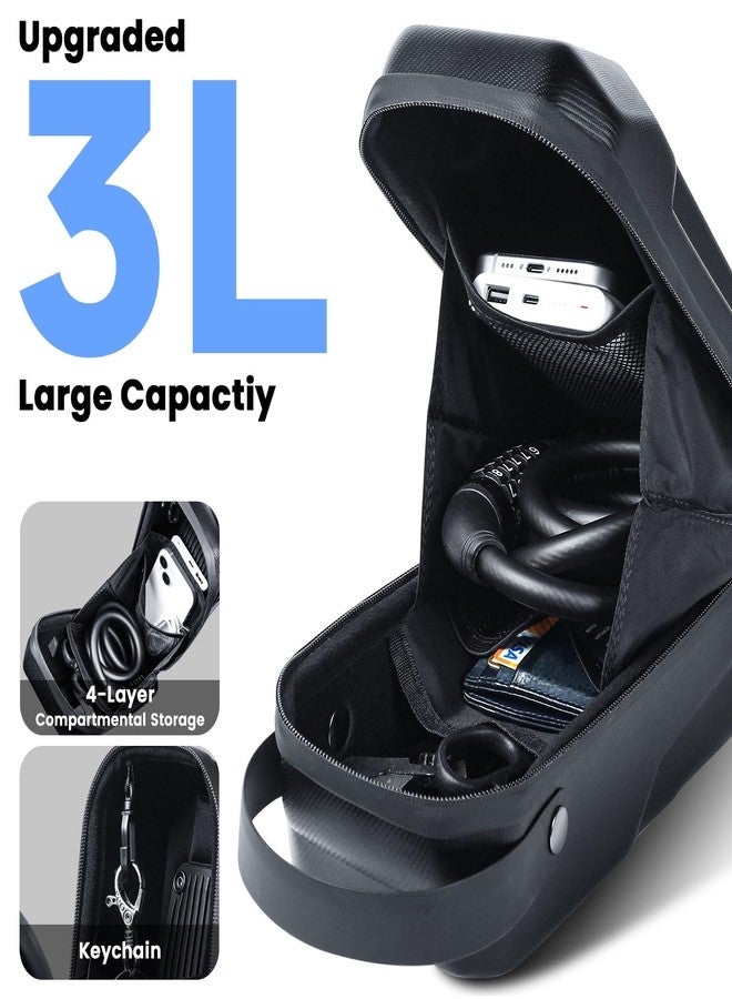 CHICLEW 3L Large Capacity Scooter Bag, Quick Release Waterproof E Scooter Bag, Portable Bag E Scooter, Handlebar Bag Escooter for Xiaomi Mijia Sedway Ninebot - Image 2