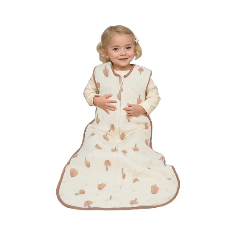 BLOOMSTAR Toddler Sleeping Sack Large (3-5T) - Muslin Cotton  Sleeveless Wearable Blanket  0.8-1.0 Tog  Lightweight  4 Seasons  Extra Long  Soft And Warm  4 Layers - Image 1