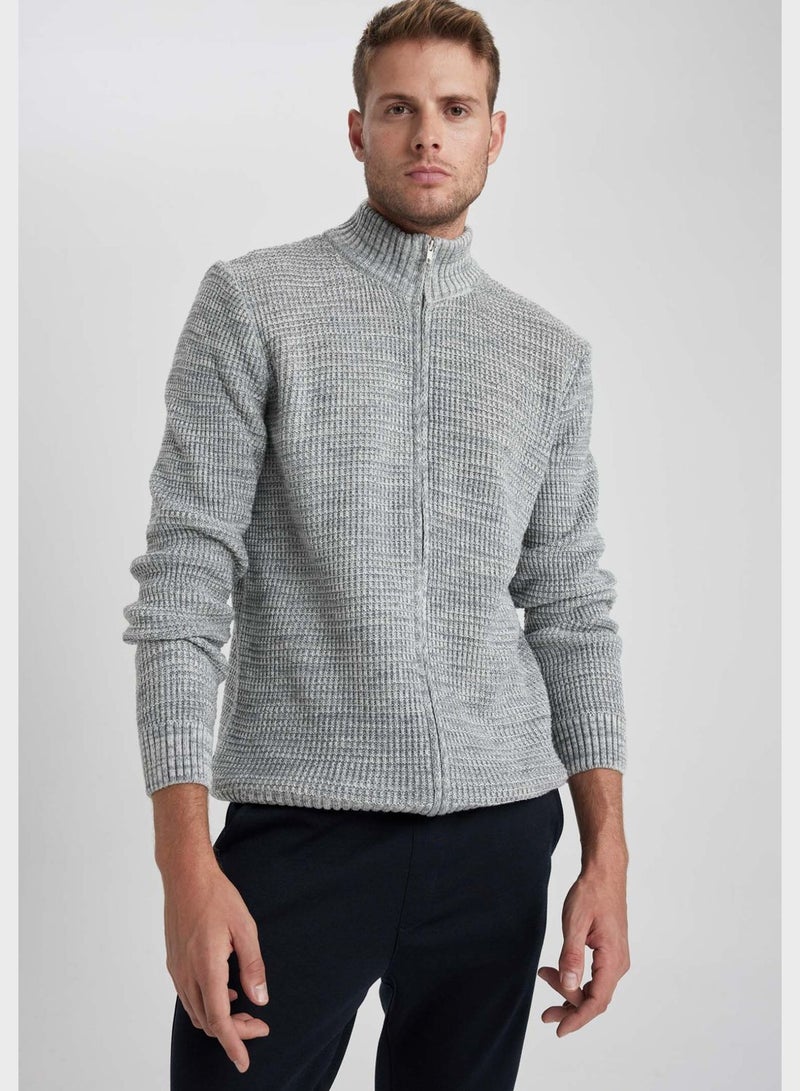DeFacto Zip Through Knitted Cardigan  - Image 1