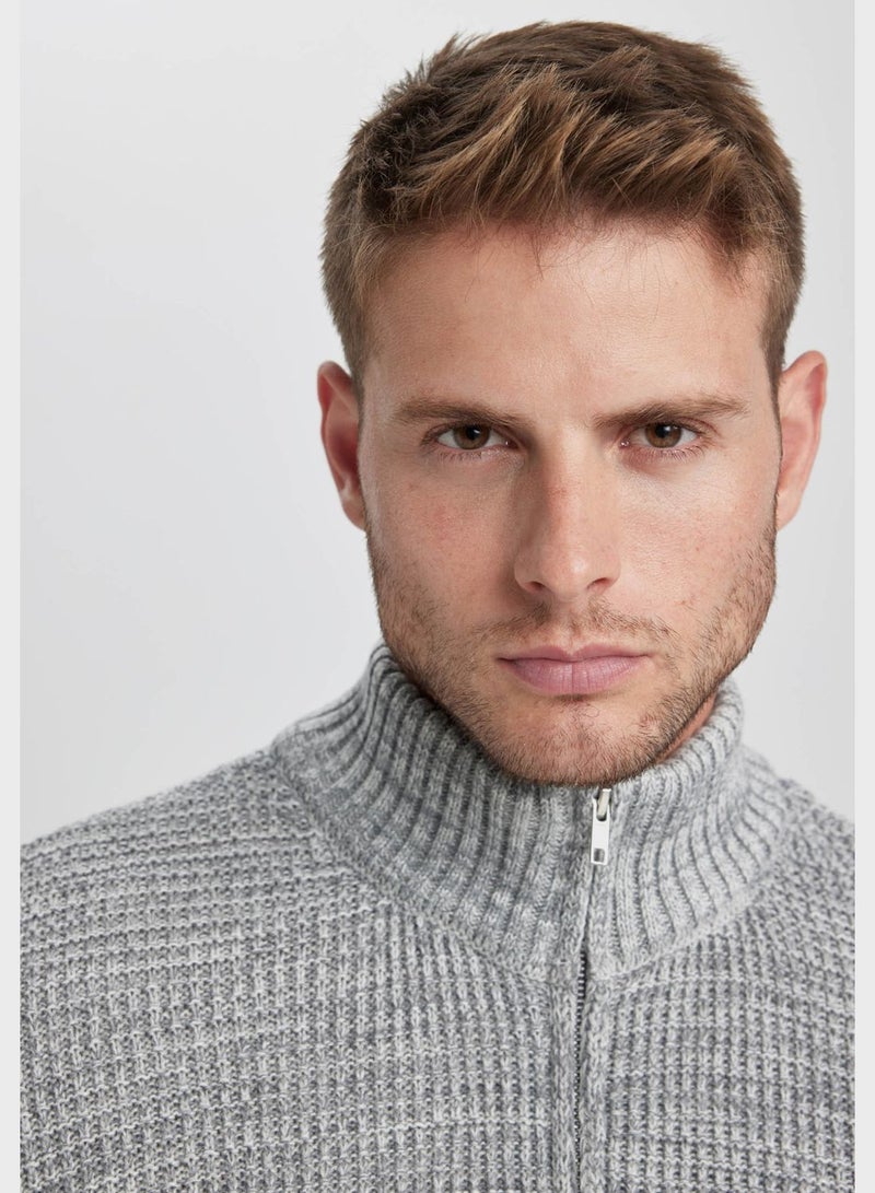 DeFacto Zip Through Knitted Cardigan  - Image 4