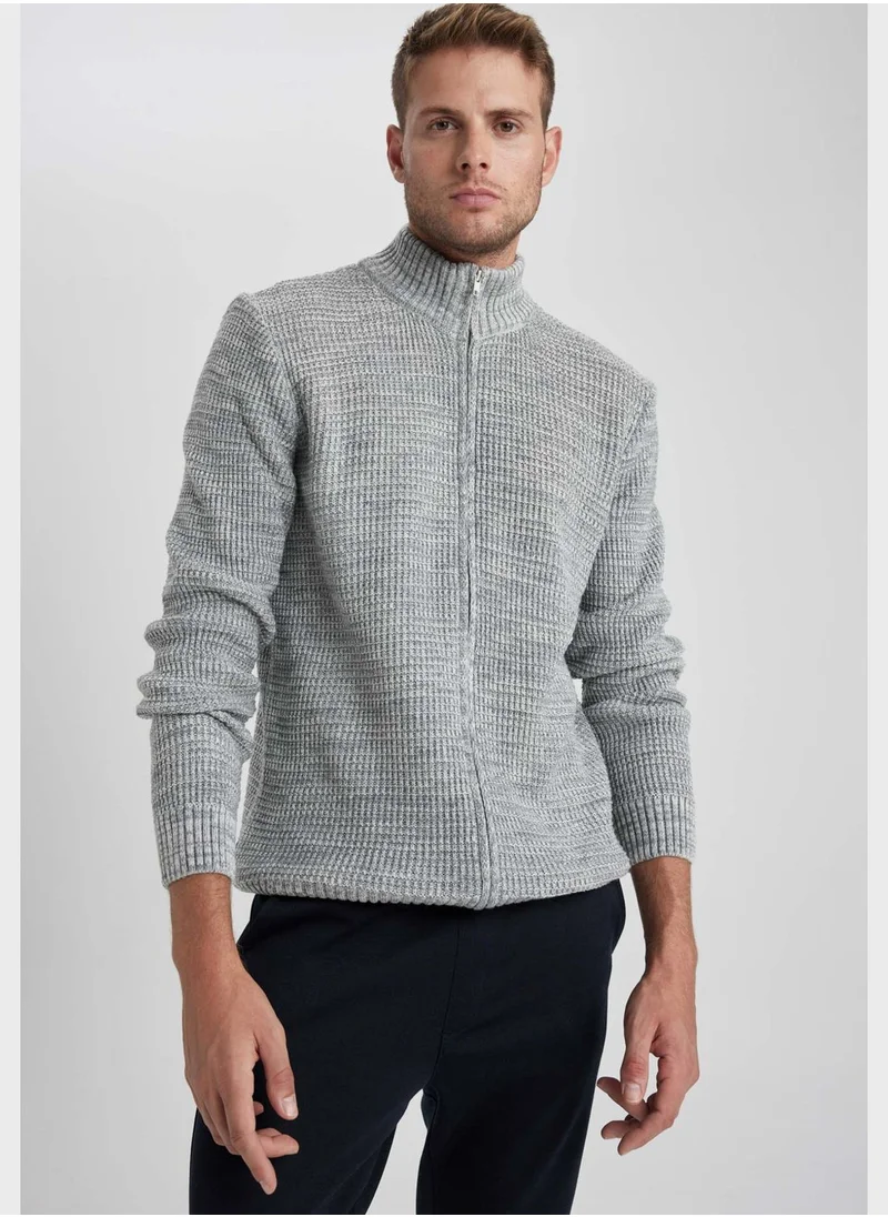 DeFacto Zip Through Knitted Cardigan