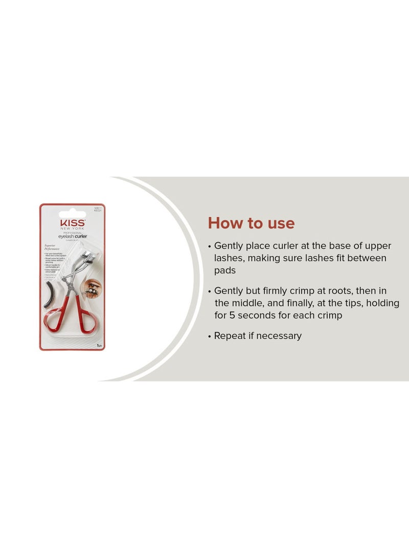 KISS Eyelash Curler Red/Silver - Image 5