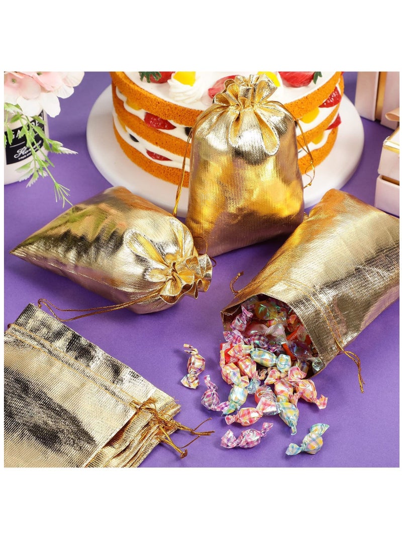 Y&D 100pcs Drawstring Pouches Bags 5 x 7 Inch Jewelry Watches Earrings Bracelets Lipstick Baby Shower Party Wedding Favor Cookies Candy  - Image 2