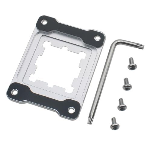 FDXGYH 1 Pcs AM5 CPU Fix Holder Aluminum Alloy Anti-Bending Contact Frame with Screw Screwdriver for AM5 Motherboard Slot, X670, B650 Series Chipset (Silver) - Image 3