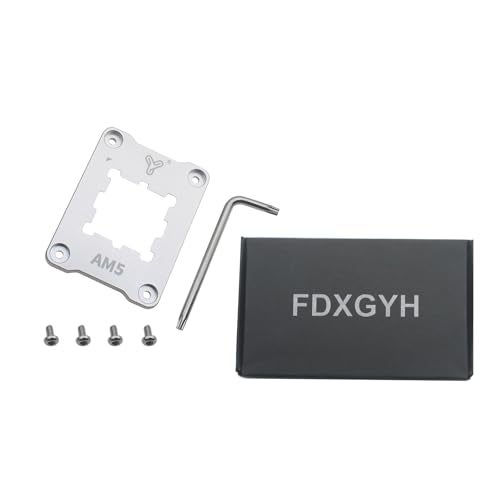 FDXGYH 1 Pcs AM5 CPU Fix Holder Aluminum Alloy Anti-Bending Contact Frame with Screw Screwdriver for AM5 Motherboard Slot, X670, B650 Series Chipset (Silver) - Image 4