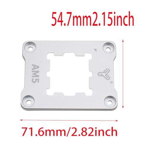FDXGYH 1 Pcs AM5 CPU Fix Holder Aluminum Alloy Anti-Bending Contact Frame with Screw Screwdriver for AM5 Motherboard Slot, X670, B650 Series Chipset (Silver) - Image 2