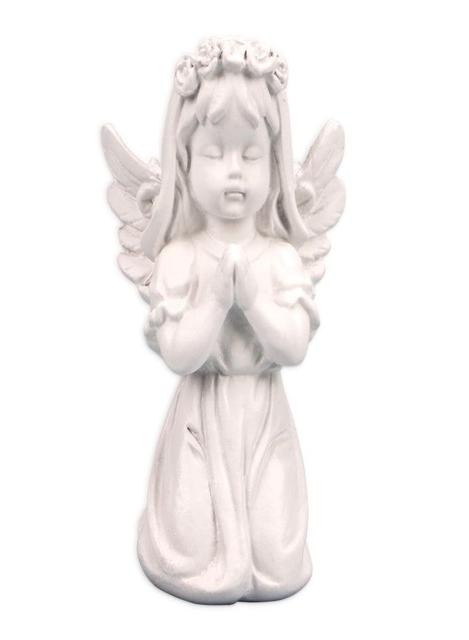 Comidox 1Pcs Sweet Resin Praying Angel Statue 4.3 Inches Girl Angel Figurine Beautiful Kneeling Angel Sculpture for Home Office and Garden Décor - Image 1