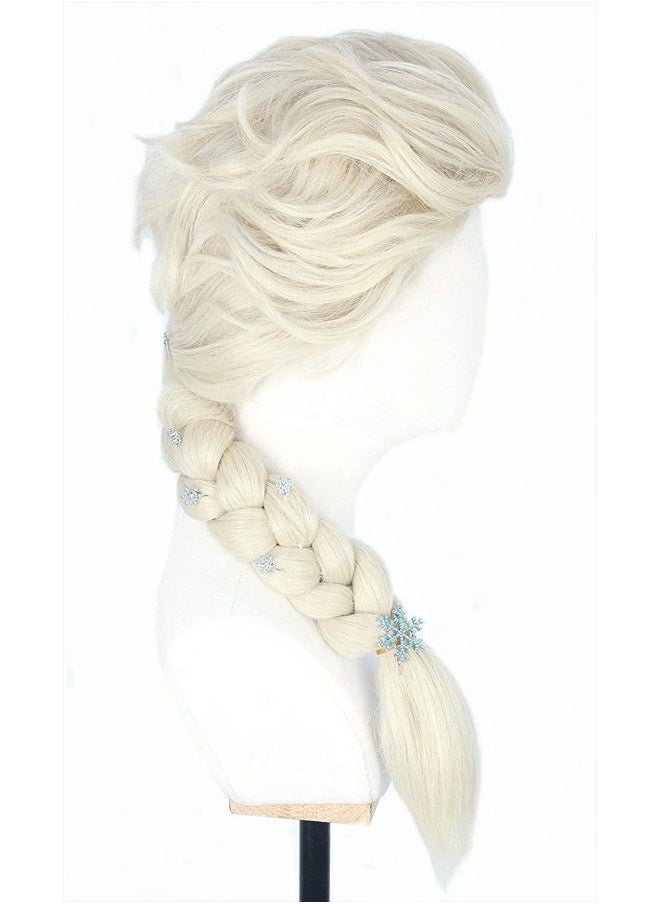 Topcosplay Cosplay Wig Blonde+6 Hairpins Long Braid Hair Halloween Costume Princess Wigs  - Image 4
