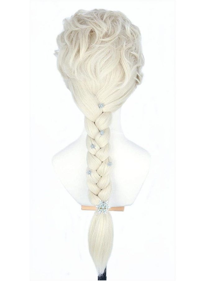 Topcosplay Cosplay Wig Blonde+6 Hairpins Long Braid Hair Halloween Costume Princess Wigs  - Image 3