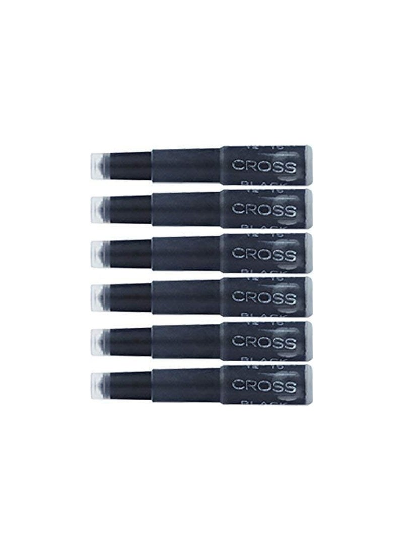 Cross 6-Piece Fountain Pen ink Cartridge Black Ink  - Image 2