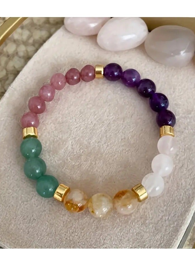 Goolsky Natural Stone Beaded Elegant Jewelry Adjustable Cord, Handcrafted, Gift Idea for Mom, Friends, or Yourself  - Image 1