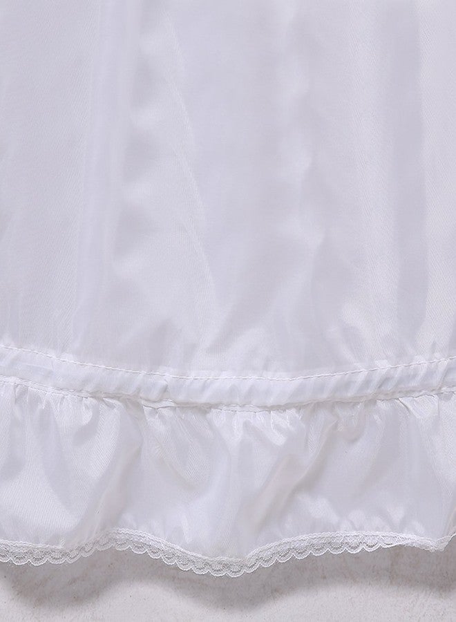 Popeye Unisex Polyester Vintage Long 6 Hoops Petticoat Extra Full Ball Gown Crinoline Skirt (White, Free Size) - Image 2