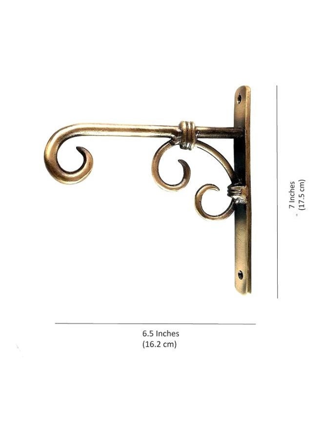 NIBEMINENT Handmade Wall Lantern Diya Hanger Gold 7x6.5inch  - Image 4