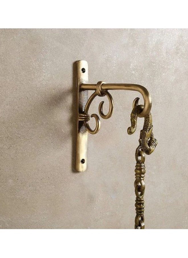 NIBEMINENT Handmade Wall Lantern Diya Hanger Gold 7x6.5inch  - Image 3