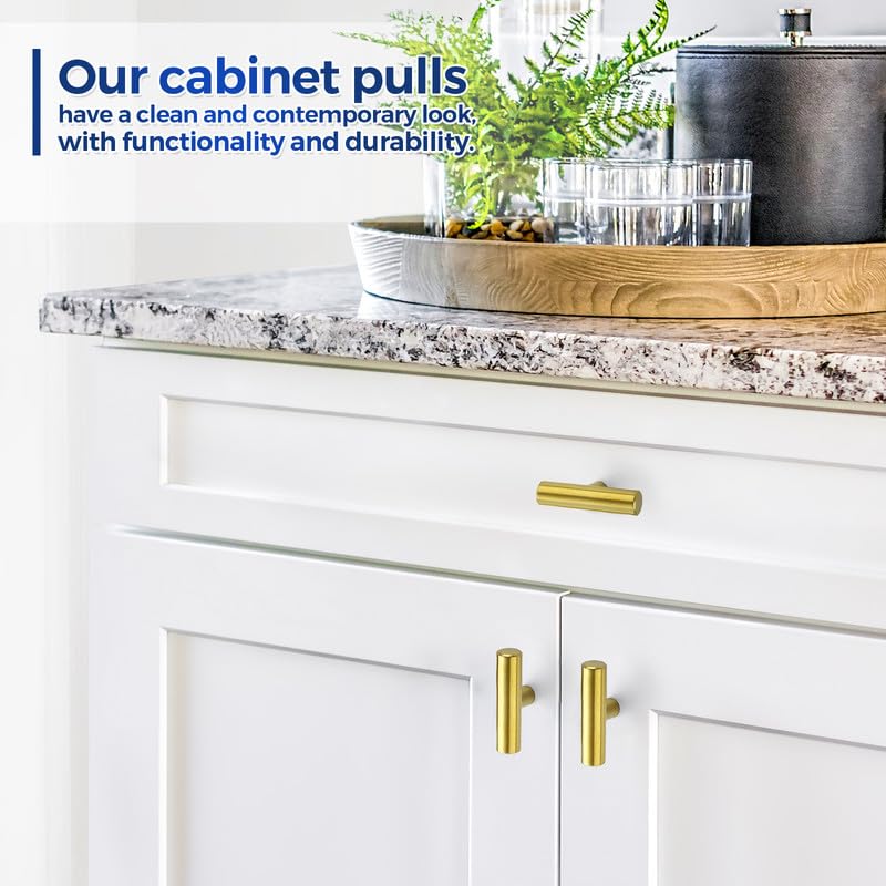 JOY DECOR 30 Pack Cabinet Knobs, Gold Cabinet Handles, 2in Kitchen Cabient Knobs, Single Hole Drawer Knobs for Dresser Drawers - Image 5