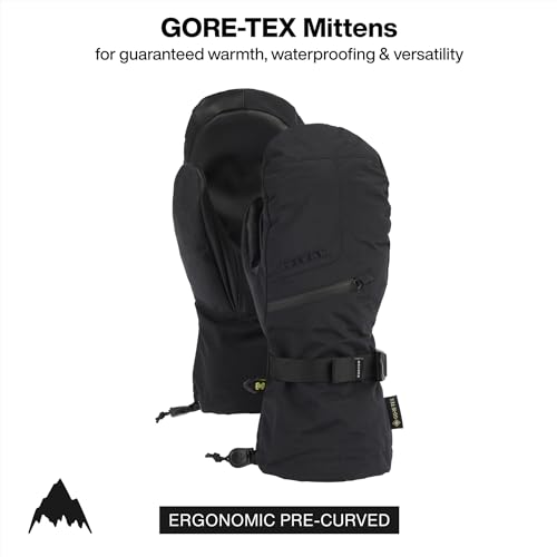 Burton Mens GoreTEX Insulated Mittens Waterproof Winter Snowboard Mittens True Black Small - Image 3