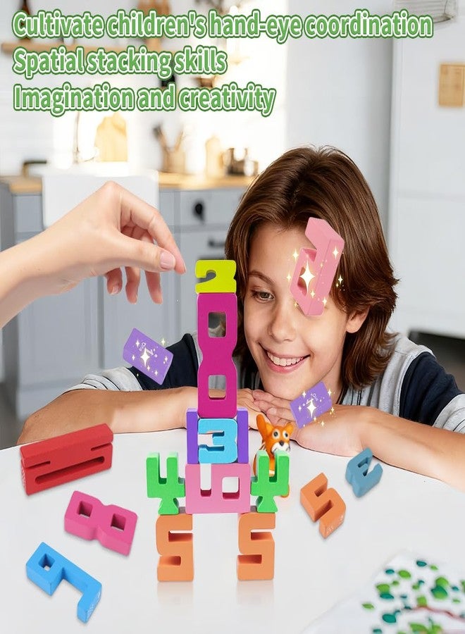 rytopt Wooden Number Building Blocks, 20Pcs Numbers, Math Learning Toys, 1-10 Building Blocks, Wooden Blocks, Classroom Must Haves, Back to School Supplies, School Supplies - Image 4