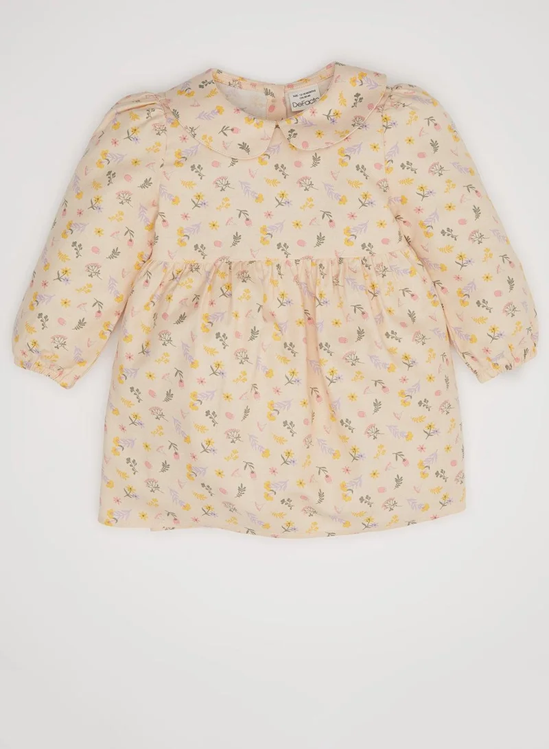 DeFacto Floral Peter Pan Dress