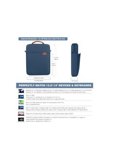 YARDHOBI 9 11 Inch Tablet Sleeve Bag Handle Carrying Case With Shoulder Strap Protective Bag Carrying Case With Pocket Fits Ipad Pro 11 Inch Ipad 10Th 10.9 Ipad 9 8 7Th Generation 10.2 Navy Blue  - Image 2