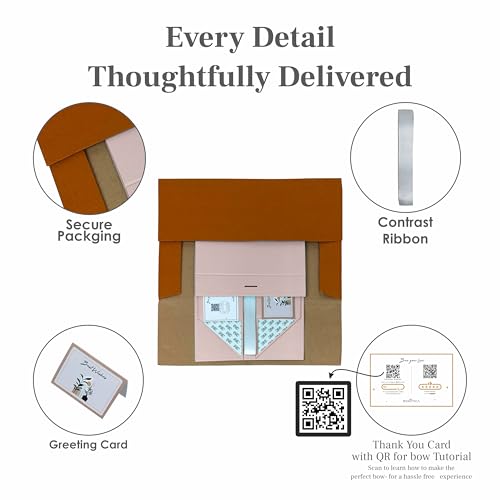 Boxotica Blush Pink Small Gift Box – Foldable Rigid Hamper with Ribbon & Greeting Card | 23.5×17×10 cm Reusable Keepsake Box for Jewelry, Chocolates, Weddings, Birthdays, Bridesmaid Proposals - Image 3
