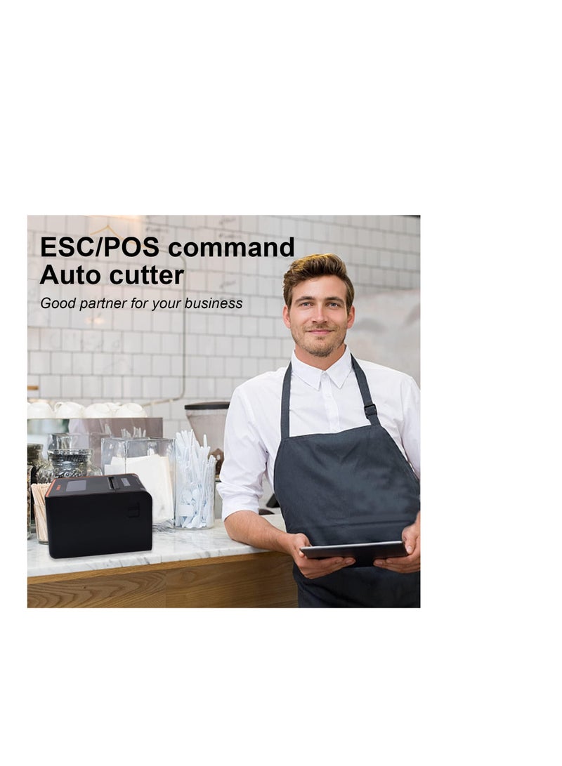 Rongta POS Printer, 80mm Direct Thermal Receipt Printer with Auto Cutter, USB Serial Ethernet Interface, Support Windows/Mac/Linux Cash Drawer, Restaurant Kitchen Printer for ESC/POS 80mm Receipt Printer - Image 4