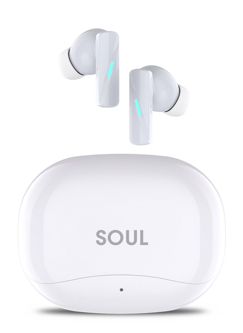 Xcell Xcell Soul16 Pro True Wireless Earbuds with LED Display | Real Copper Ring Sound, Bluetooth 5.3 | 4Hr Playtime + 12Hr Backup | TWS with Smart Touch Support for iOS/Android | IP4 Waterproof – White  - Image 2