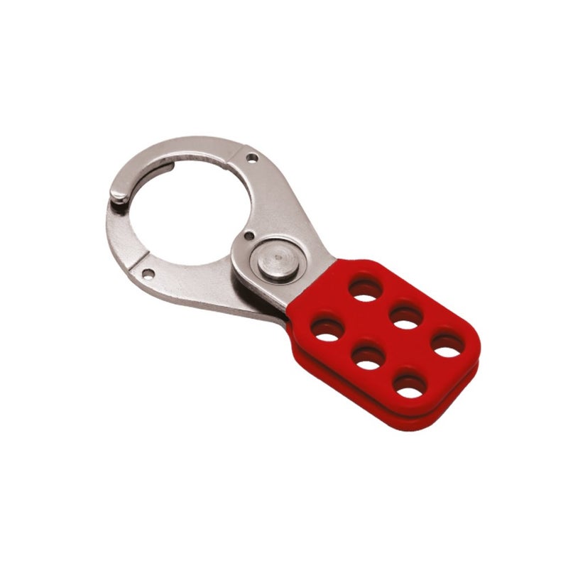 Green Products 7620 Coated Lockout Tagout Hasp, Steel, 1.5 Inch, Red